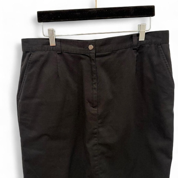 L.L.Bean Women's Pencil Skirt Size 18 Black Cotton Blend - Picture 2 of 6